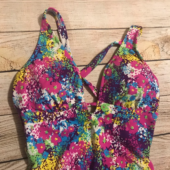 Neon Floral 1-Piece Swimsuit | ABS Essentials - Picture 2 of 4